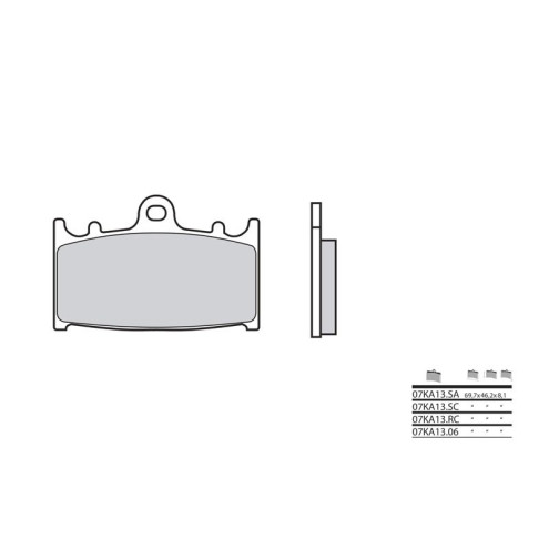 Plaquettes de frein BREMBO route métal fritté - 07KA13LA