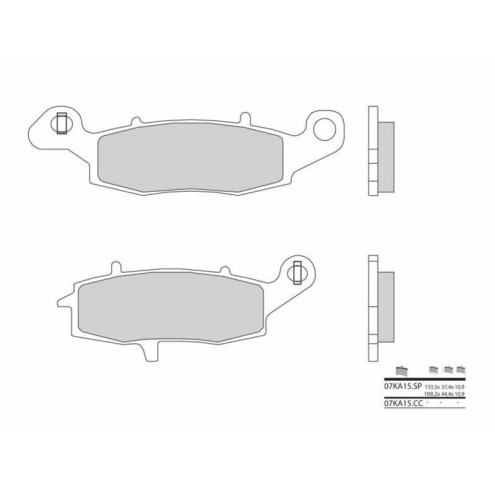 Plaquettes de frein BREMBO route métal fritté - 07KA15SP