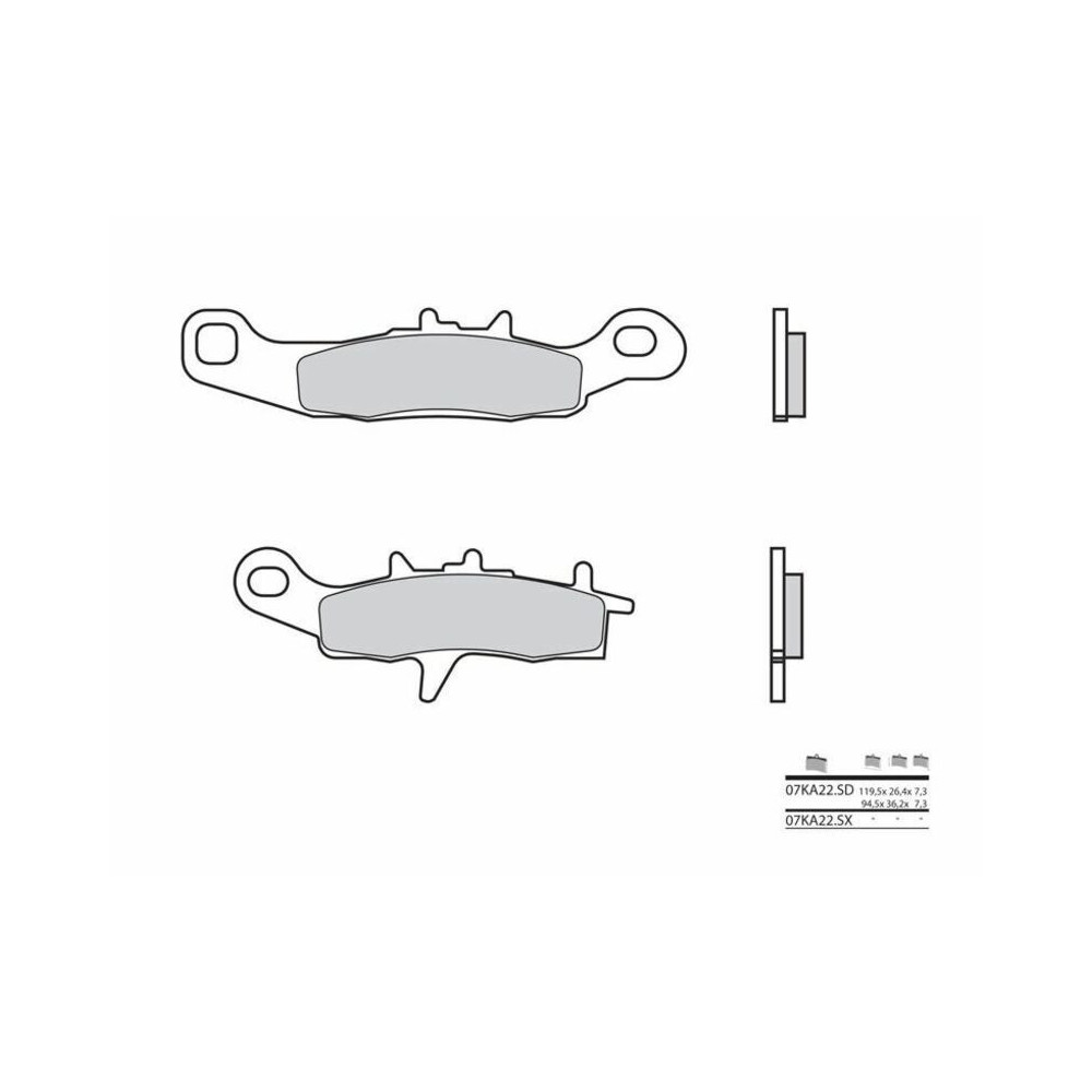 Plaquettes de frein BREMBO Off-Road métal fritté - 07KA22SX