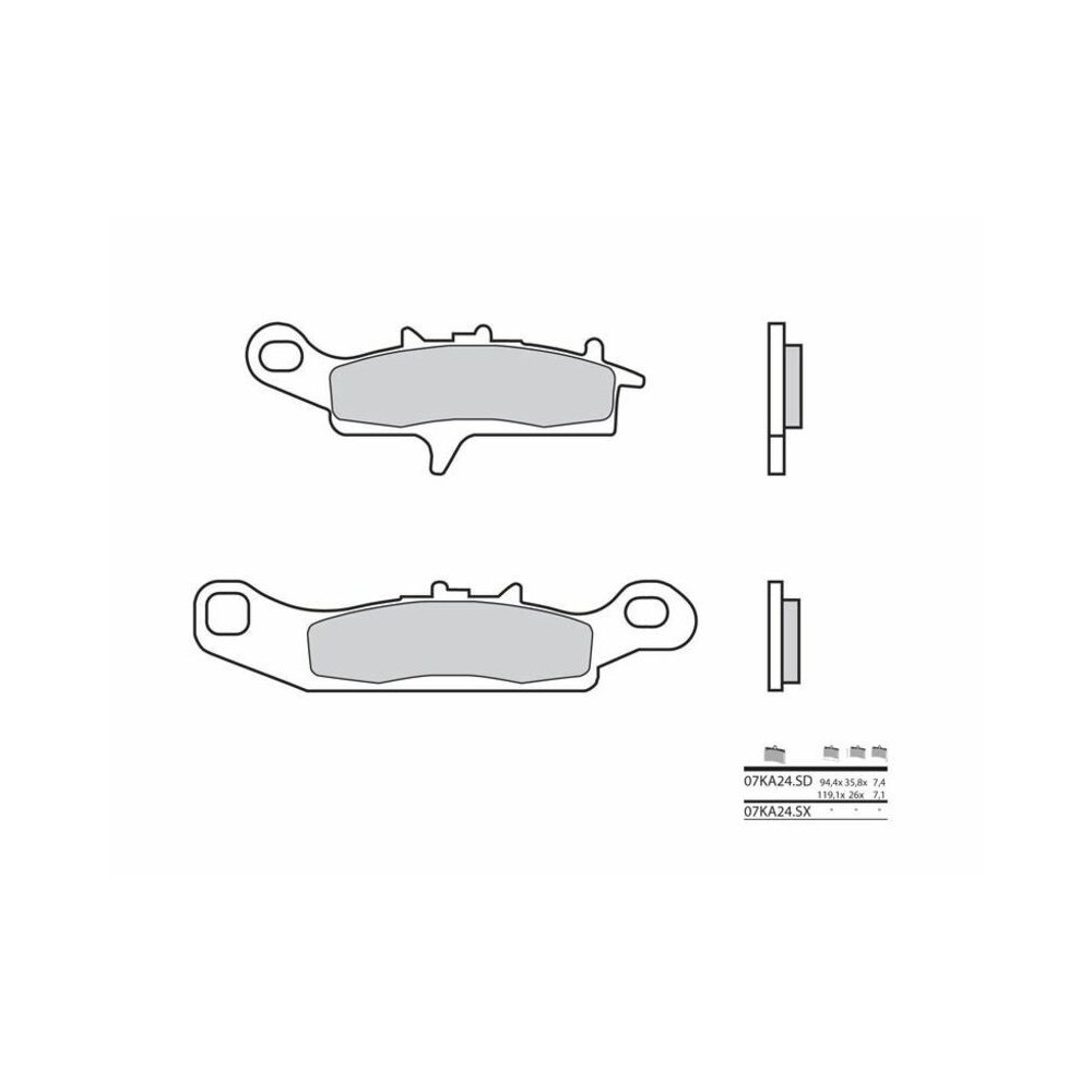 Plaquettes de frein BREMBO Off-Road métal fritté - 07KA24SX