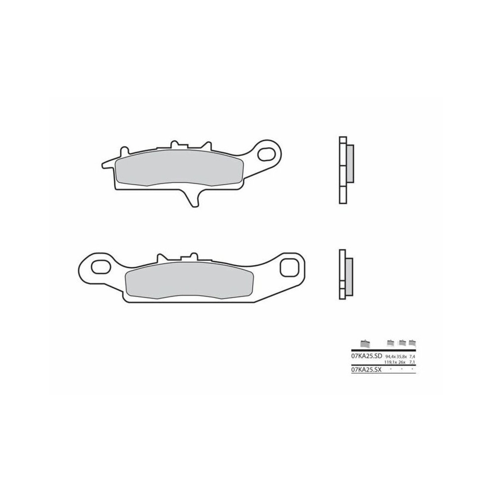 Plaquettes de frein BREMBO Off-Road métal fritté - 07KA25SX