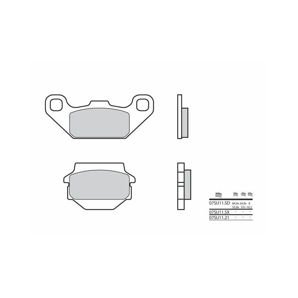 Plaquettes de frein BREMBO Off-Road métal fritté - 07SU11SD