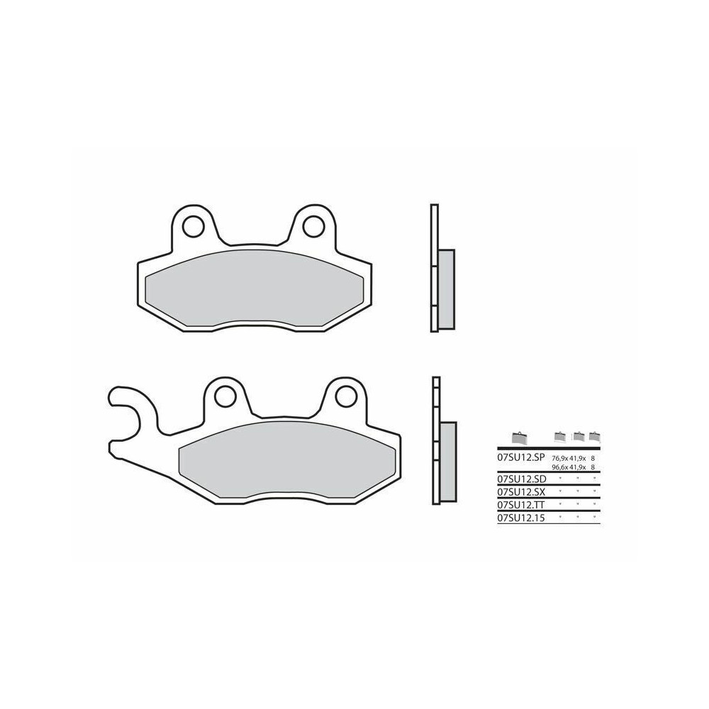 Plaquettes de frein BREMBO Off-Road métal fritté - 07SU12SD