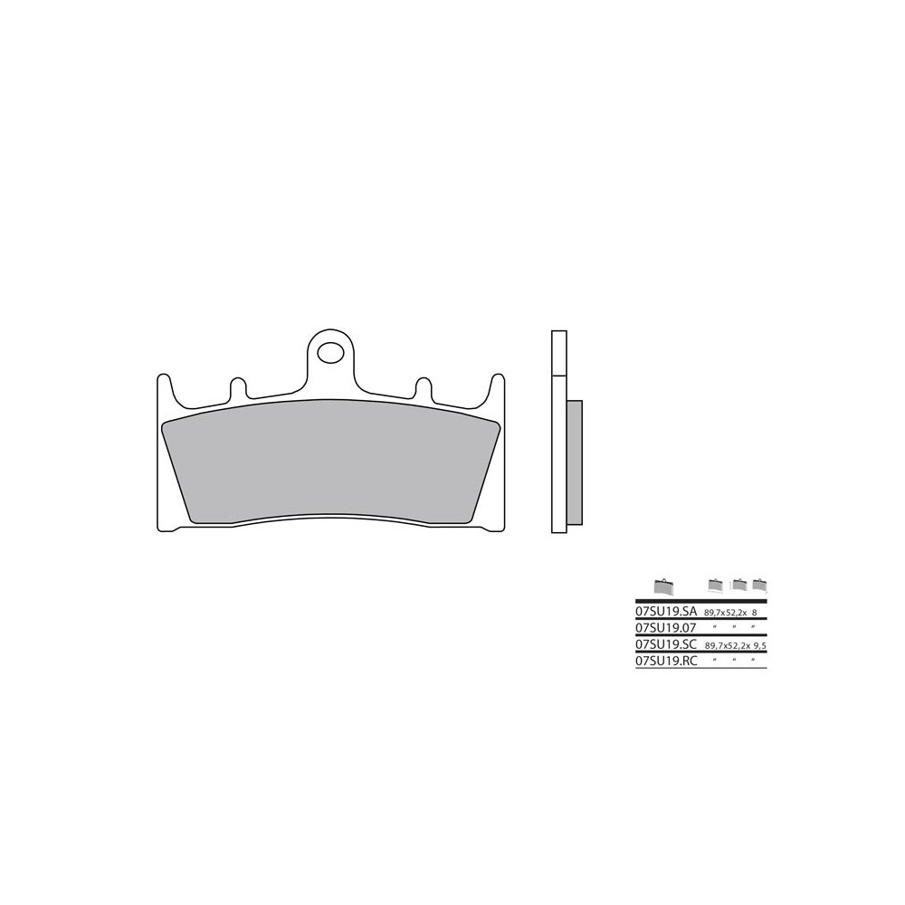 Plaquettes de frein BREMBO route métal fritté - 07SU19LA