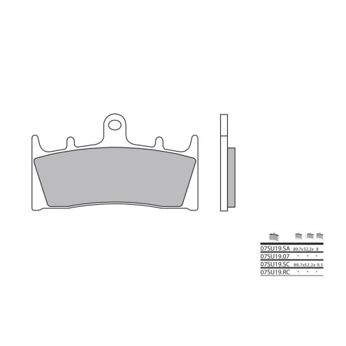 Plaquettes de frein BREMBO route métal fritté - 07SU19LA