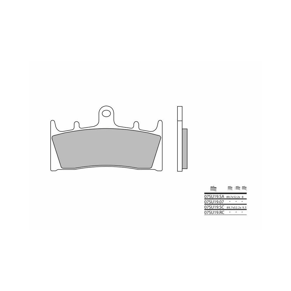 Plaquettes de frein BREMBO route métal fritté - 07SU19SA