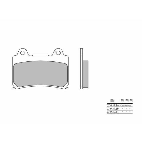 Plaquettes de frein BREMBO route métal fritté - 07YA17SA