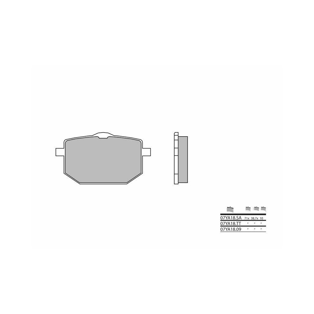 Plaquettes de frein BREMBO route métal fritté - 07YA18SA