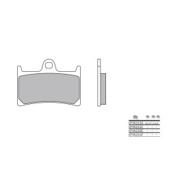 Plaquettes de frein BREMBO route métal fritté - 07YA23LA