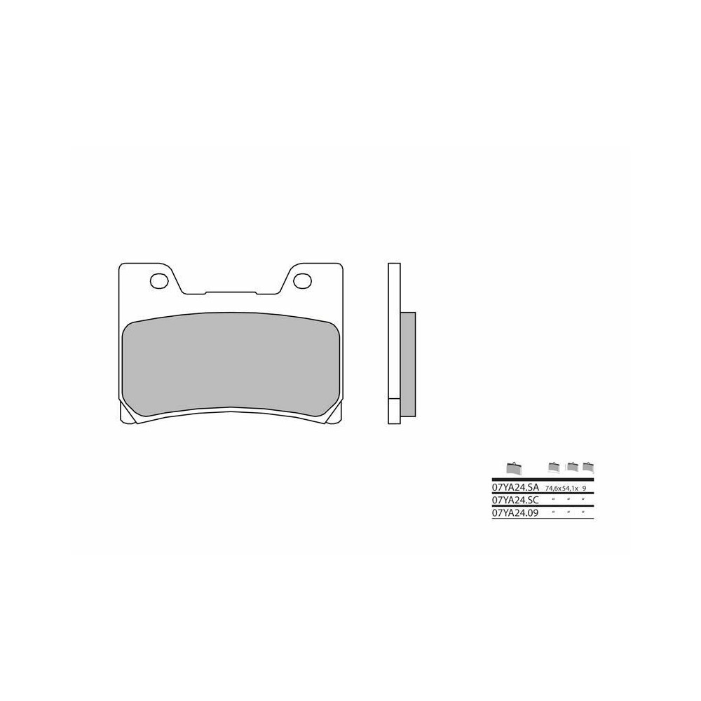 Plaquettes de frein BREMBO route métal fritté - 07YA24SA