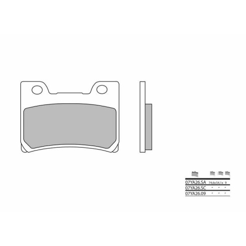 Plaquettes de frein BREMBO route métal fritté - 07YA26SA