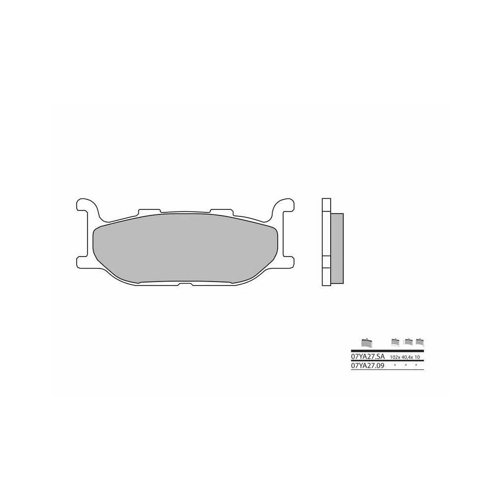 Plaquettes de frein BREMBO route métal fritté - 07YA27SA