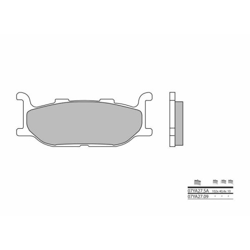 Plaquettes de frein BREMBO route métal fritté - 07YA27SA