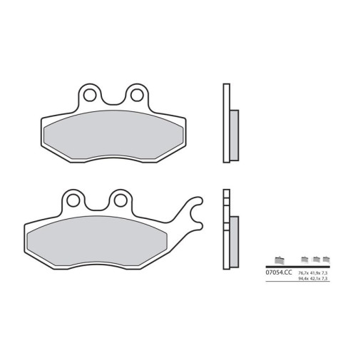 Plaquettes de frein BREMBO Scooter carbone céramique - 07054CC