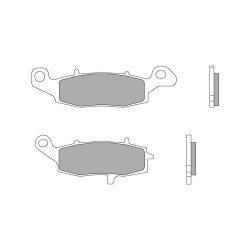 Plaquettes de frein BREMBO route/sport métal fritté - 07KA19SR