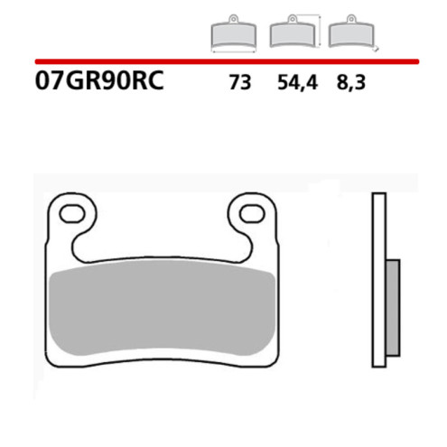 Plaquettes de frein BREMBO racing carbone-céramique - 07GR90RC