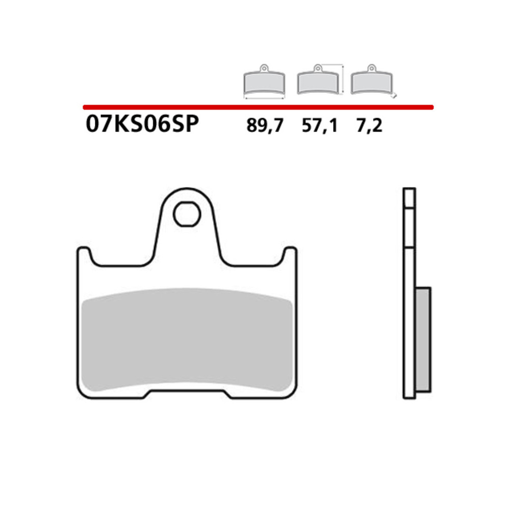 Plaquettes de frein BREMBO métal fritté - 07KS06SP