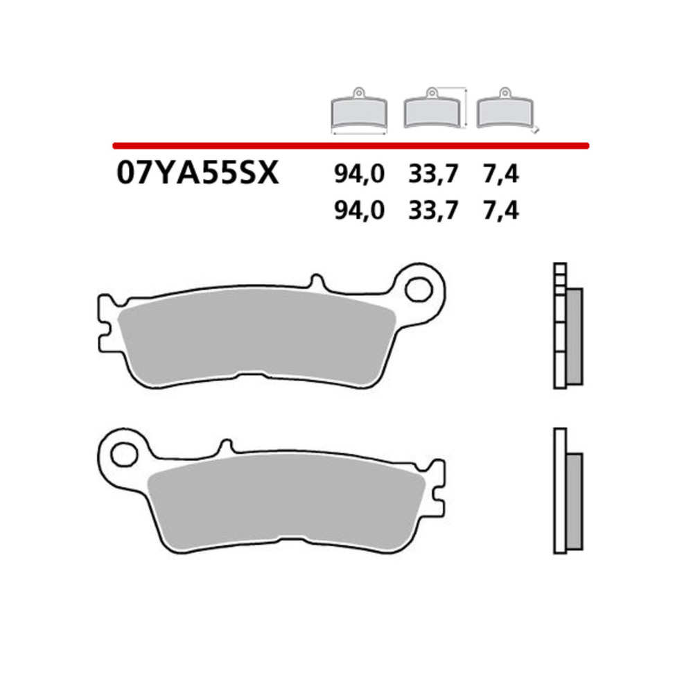 Plaquettes de frein BREMBO Off-Road métal fritté - 07YA55SX