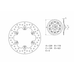 Disque de frein BREMBO Serie Oro rond fixe