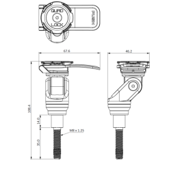 Support à tige filetée moto QUAD LOCK QUAD LOCK 2 - AVSmoto Racing Parts 