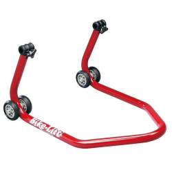 Béquille arrière universelle BIKE LIFT rouge avec supports caoutchouc en "L"