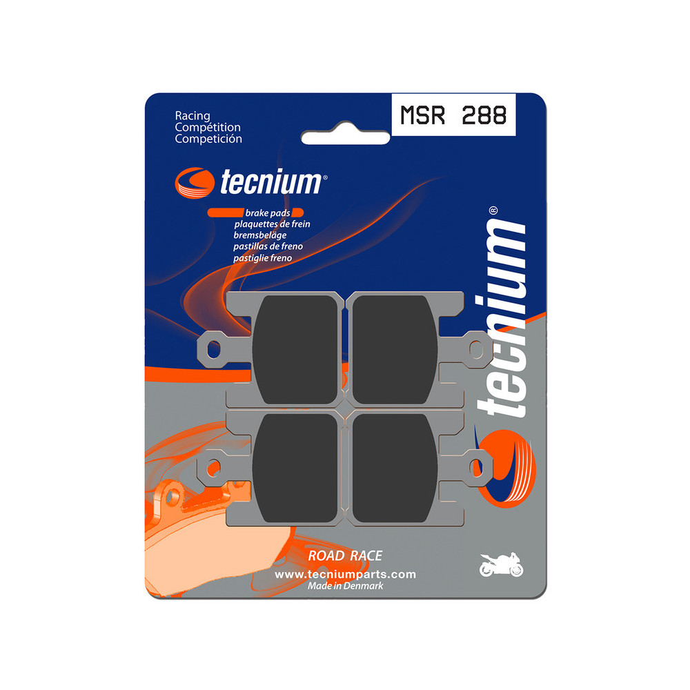 Plaquettes de frein TECNIUM Racing métal fritté - MSR288