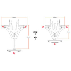 Support de plaque HIGHSIDER Akron-RS HIGHSIDER 3 - AVSmoto Racing Parts 