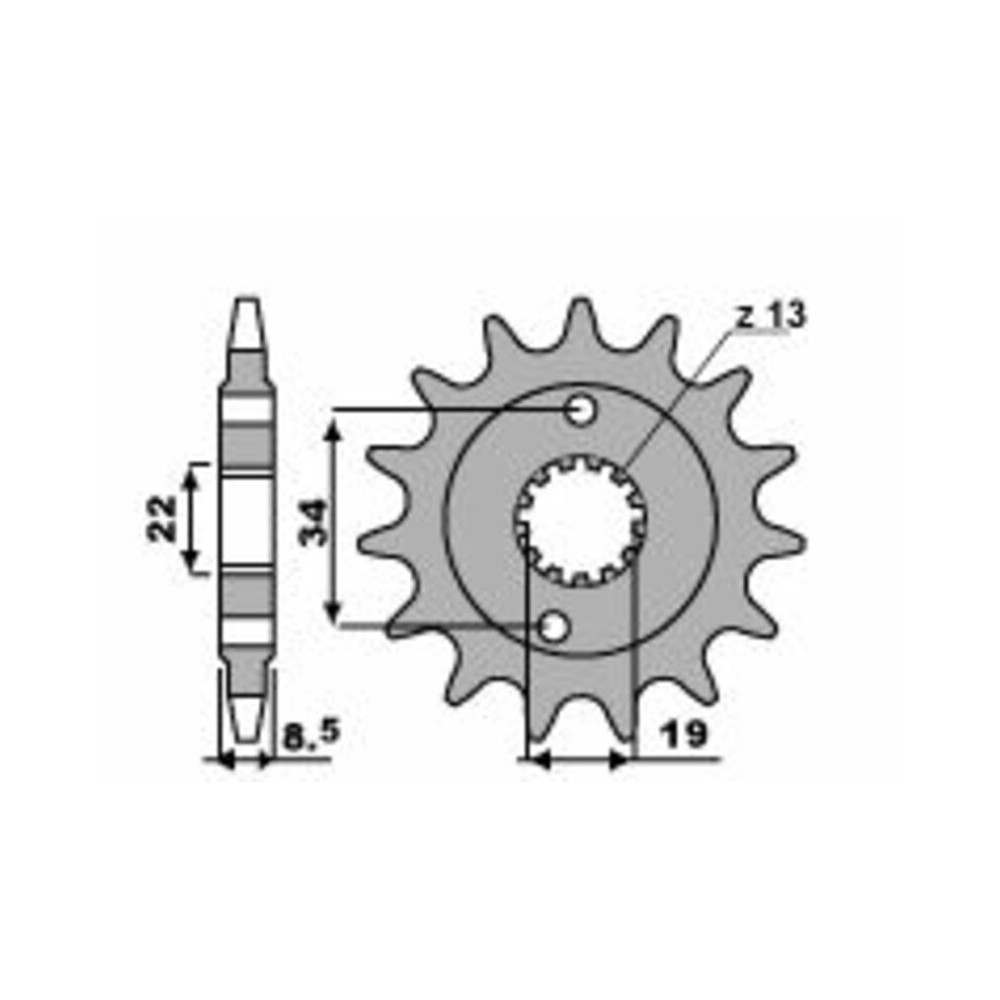 Pignon PBR acier standard 2276 - 520