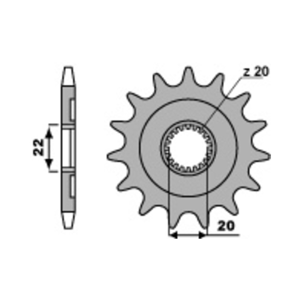 Pignon PBR acier standard 2103 - 520