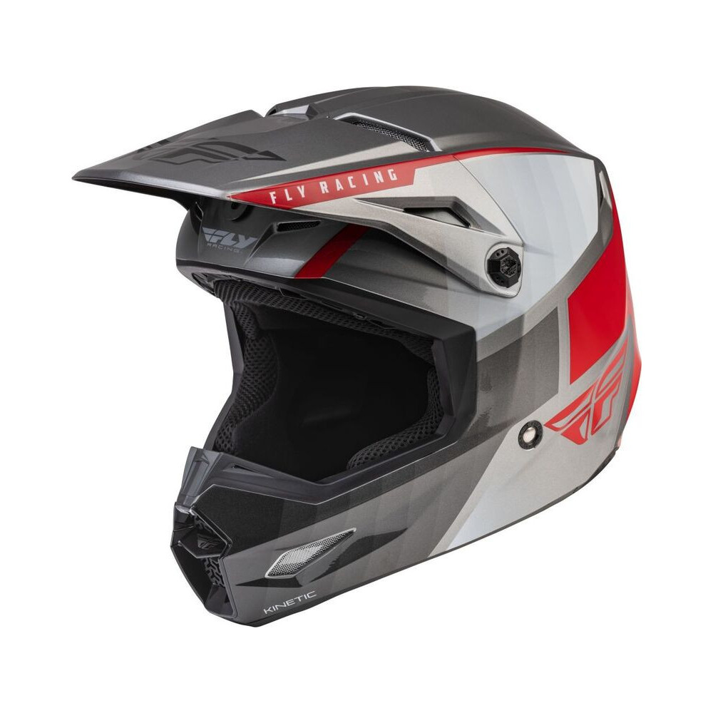 Casque FLY RACING Kinetic Drift - Charcoal/gris/rouge 1 - AVSmoto Racing Parts 