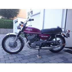 Echappement Jim Lomas acier polis miroir Suzuki GT 500 et T500