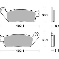 Plaquettes de frein avant AP-Racing route racing, Honda VFR 750