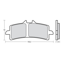 Plaquettes de frein Brembo type C, Z03 métal fritté endurance