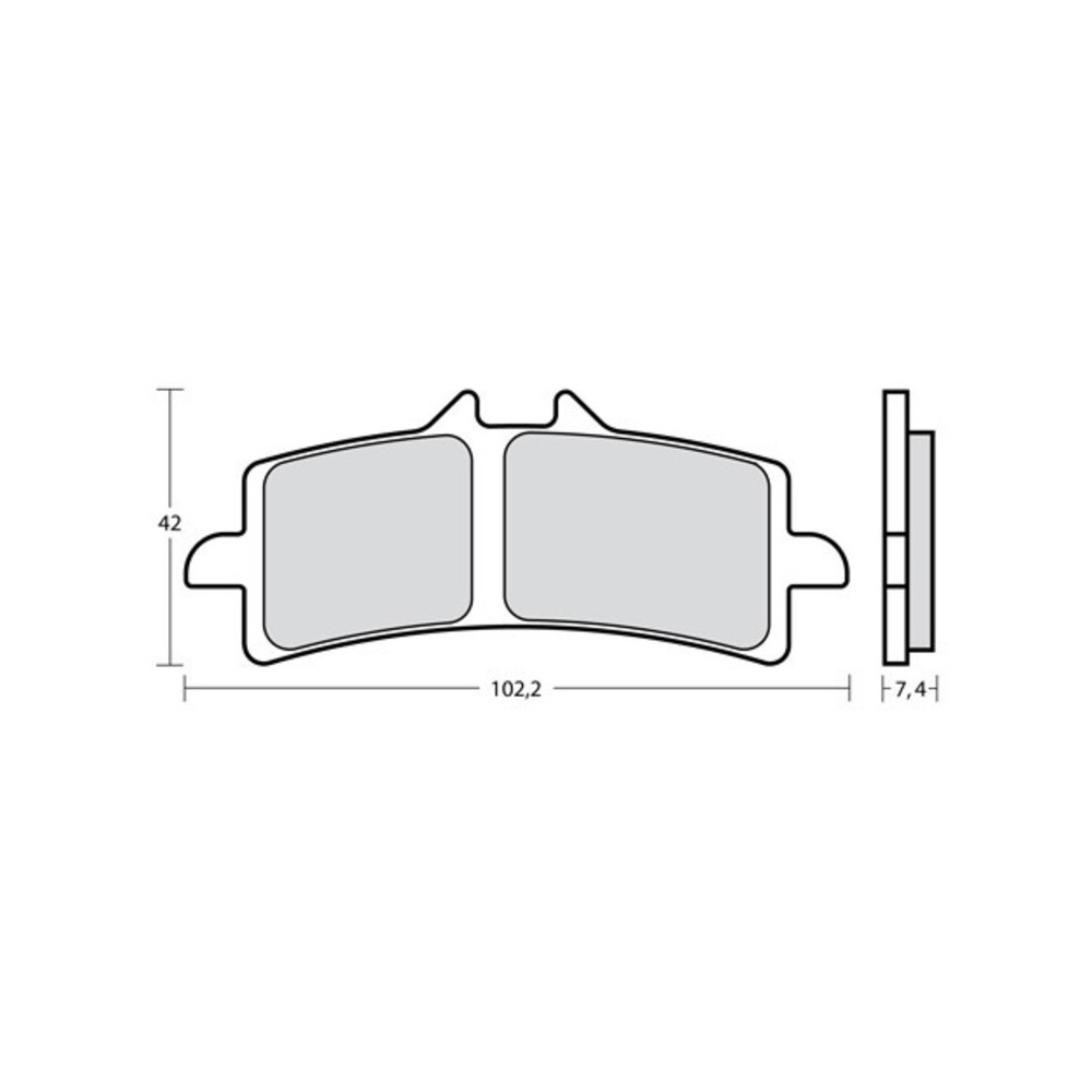 Plaquettes de frein Brembo type C, Z03 métal fritté endurance