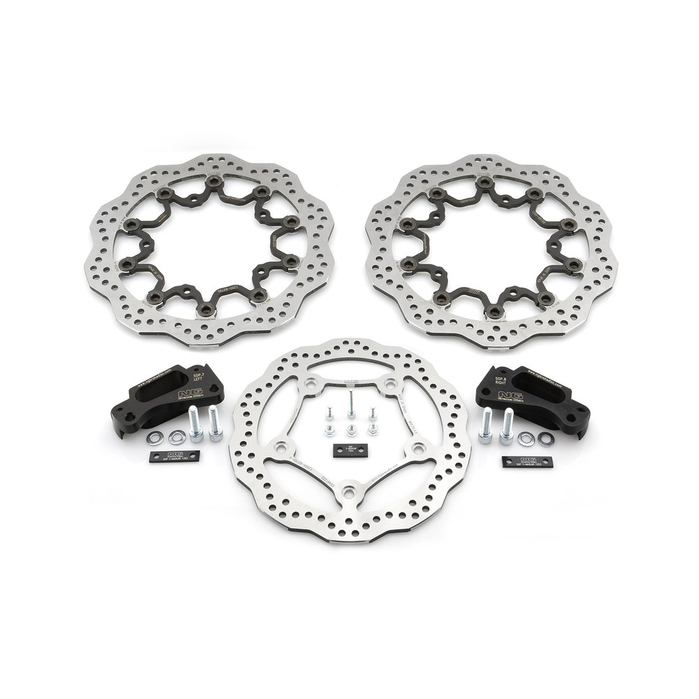 Kit de 3 disque de frein Oversize NG BRAKES pétale flottant - 298 KITTMAX 2012