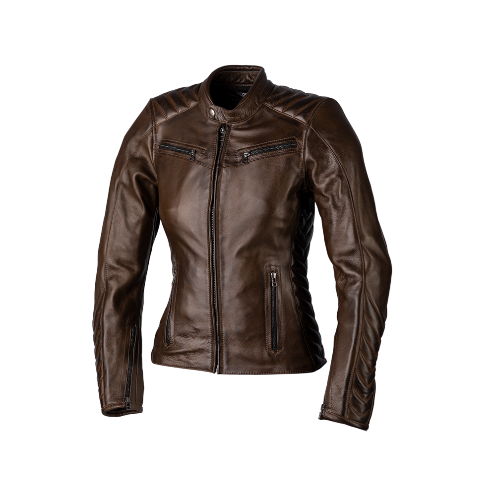 Veste femme RST Roadster 3 CE cuir - marron taille S RST 1 - AVSmoto Racing Parts 