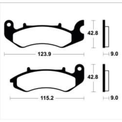 Plaquettes de frein TECNIUM scooter organique - ME468