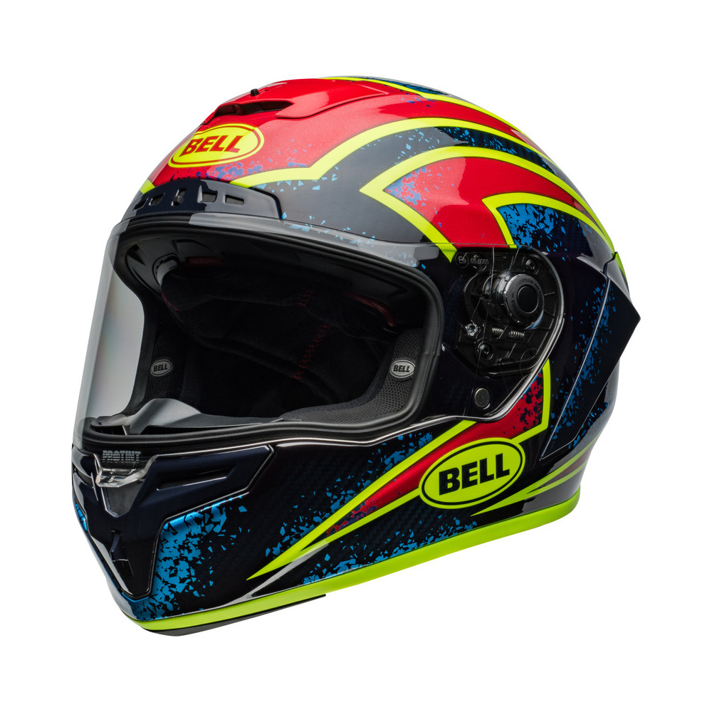 Casque BELL Race Star DLX Flex - Xenon Gloss Red/Silver BELL 1 - AVSmoto Racing Parts 