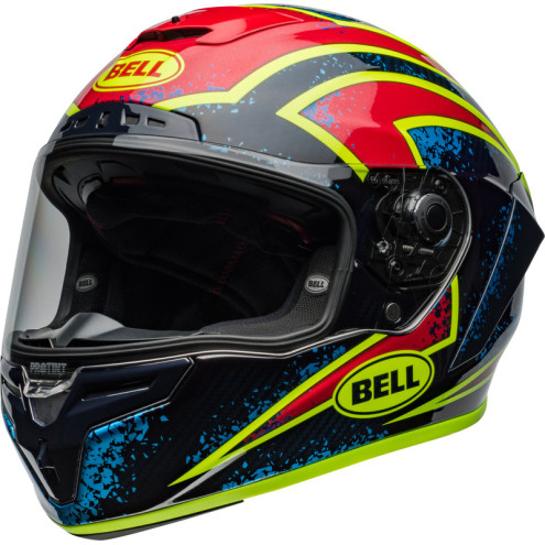 Casque BELL Race Star DLX Flex - Xenon Gloss Red/Silver BELL 1 - AVSmoto Racing Parts 