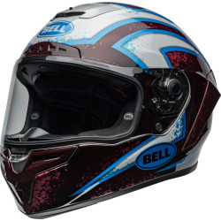 Casque BELL Race Star DLX Flex - Xenon Gloss Blue/Retina BELL 1 - AVSmoto Racing Parts 