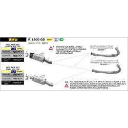 Silencieux Arrow Indy Race Evo alu noir embout carbone BMW R 1300 GS