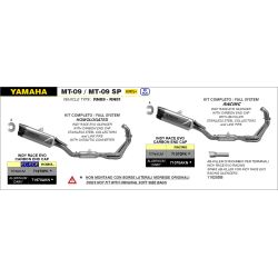 Ligne complète Arrow Indy-Race Evo Titane embout carbone Homologué, Yamaha MT-09 2024