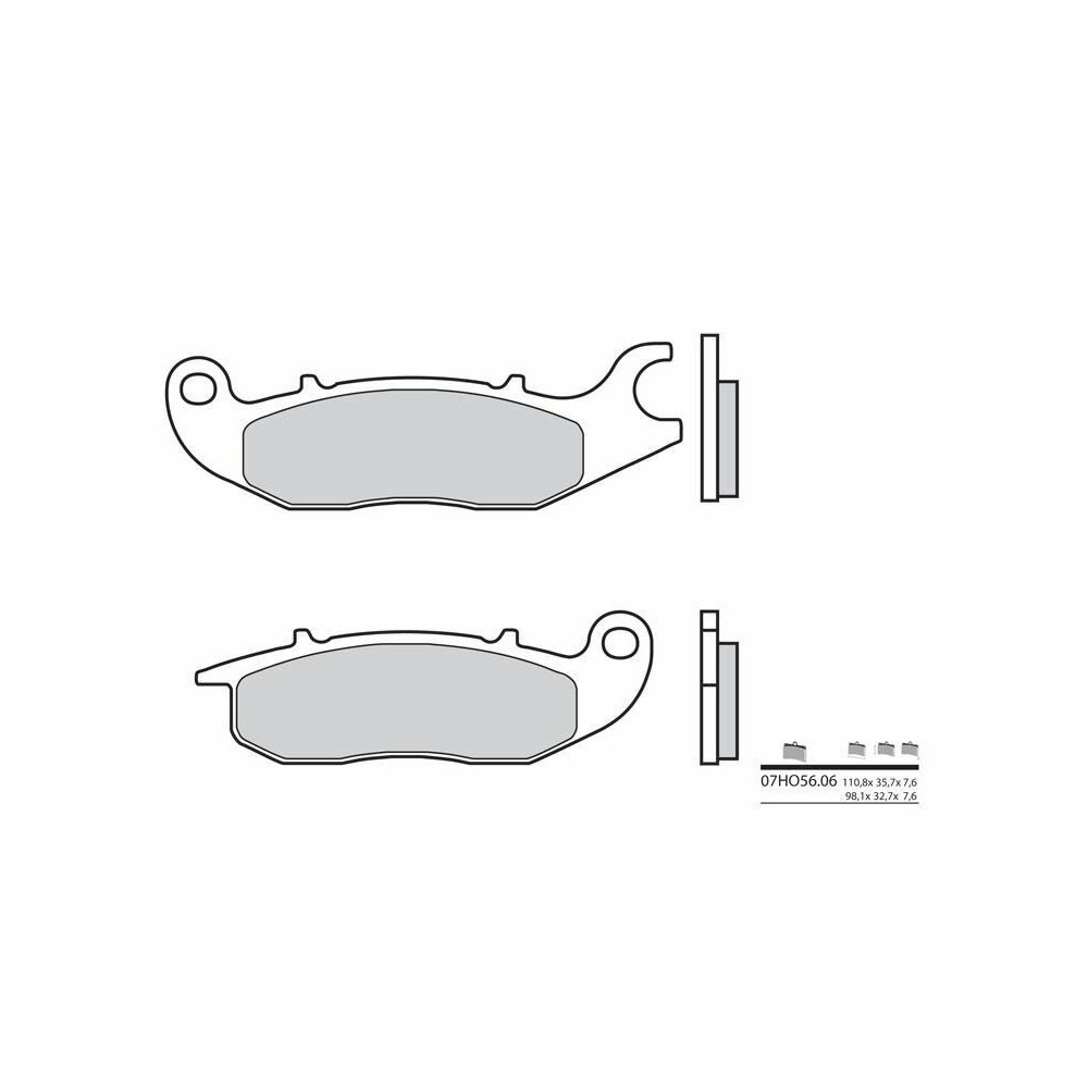 Plaquettes de frein BREMBO route carbone céramique - 07HO5606 Brembo 1 - AVSmoto Racing Parts 