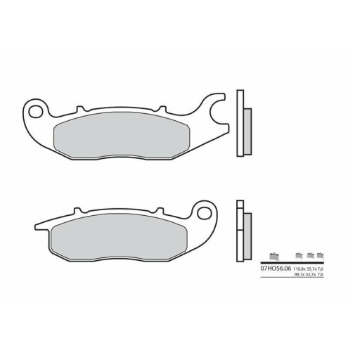 Plaquettes de frein BREMBO route carbone céramique - 07HO5606 Brembo 1 - AVSmoto Racing Parts 