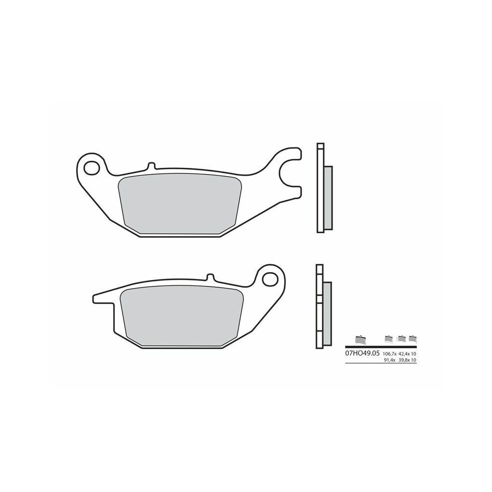 Plaquettes de frein BREMBO route carbone céramique - 07HO4905