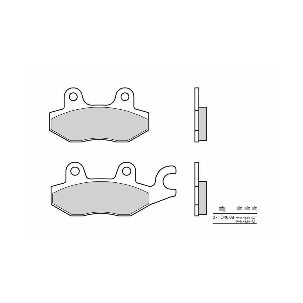 Plaquettes de frein BREMBO route carbone céramique - 07HO4008