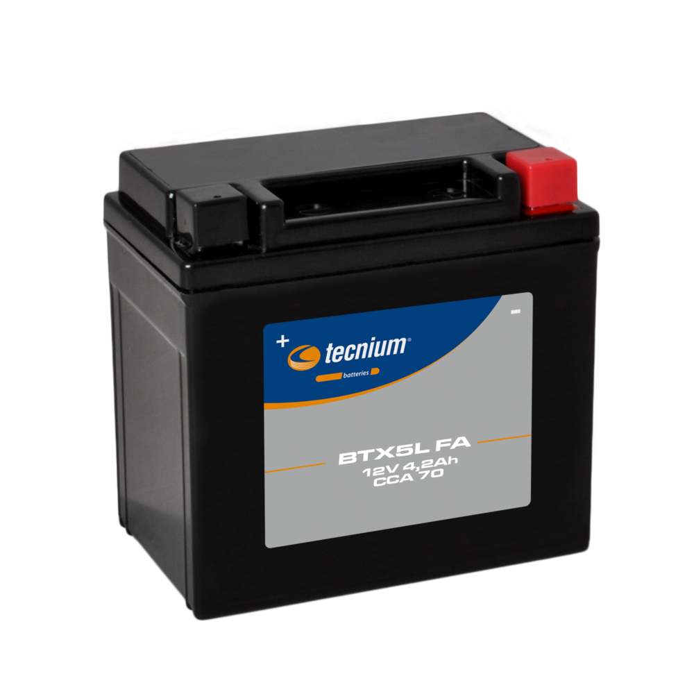 Batterie Tecnium sans entretien activé usine - BTX5L Tecnium 1 - AVSmoto Racing Parts 