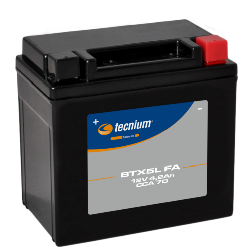 Batterie Tecnium sans entretien activé usine - BTX5L Tecnium 1 - AVSmoto Racing Parts 