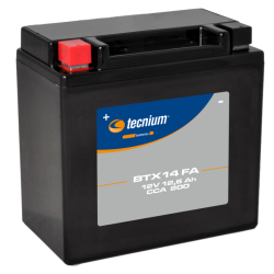 Batterie TECNIUM sans entretien activé usine - BTX14 Tecnium 1 - AVSmoto Racing Parts 