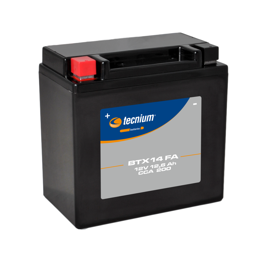 Batterie TECNIUM sans entretien activé usine - BTX14 Tecnium 1 - AVSmoto Racing Parts 